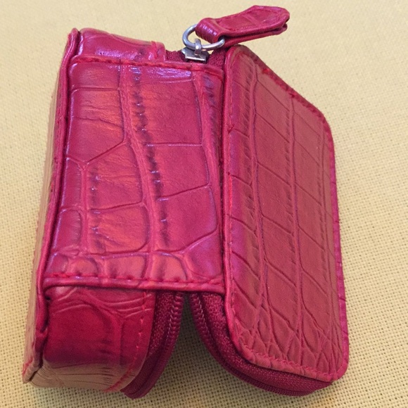 Rolfs leather zipper jewelry pouch VGUC/card slot - Picture 3 of 8